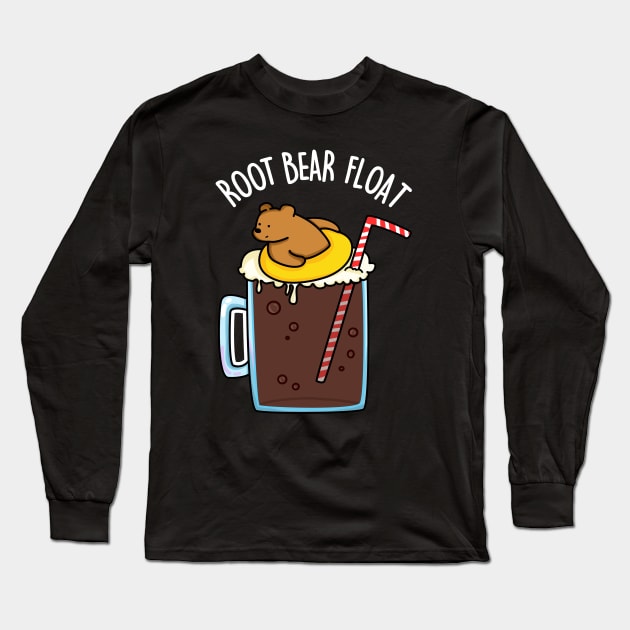 Root Bear Float Cute Root Beer Pun Long Sleeve T-Shirt by punnybone